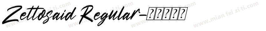 Zettosaid Regular字体转换